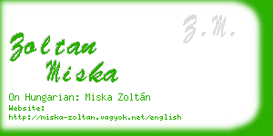 zoltan miska business card